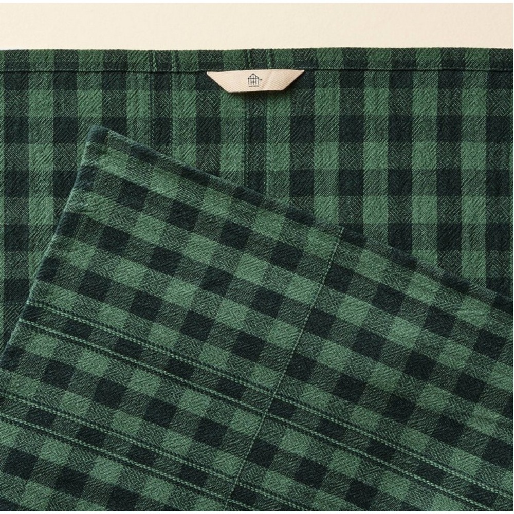 Hearth & Hand Magnolia Flour Sack Kitchen Towel‎ Dishtowel Green Check Gingham